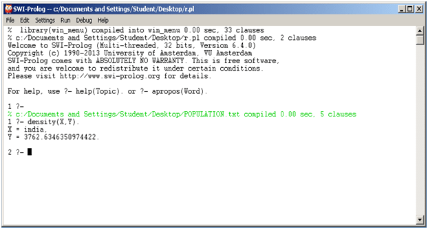 You are currently viewing Program to find the population density of the country in prolog.