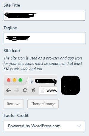 Selecting and Customizing Theme site identity