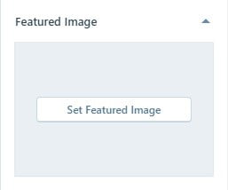 wordpress Post Settings featured images