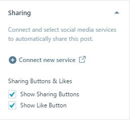 wordpress Post Settings sharing