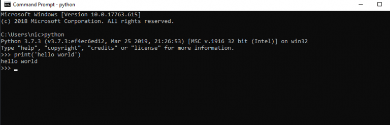 Writing your first program in Python